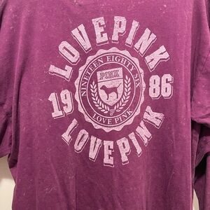 Victoria's Secret Pink Graphic long sleeve- Purple